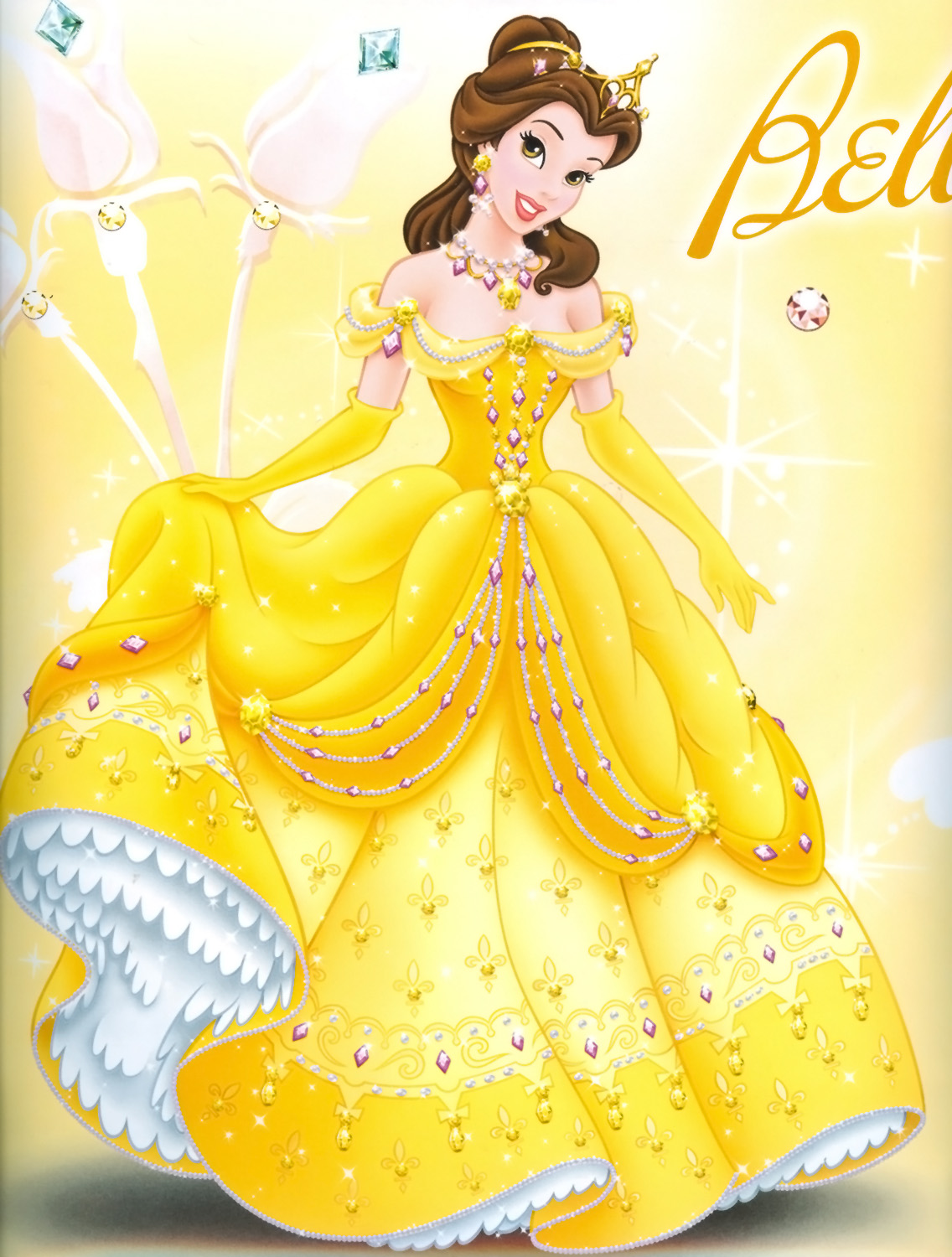 Принцесса Дисней в золотом платье Бель
